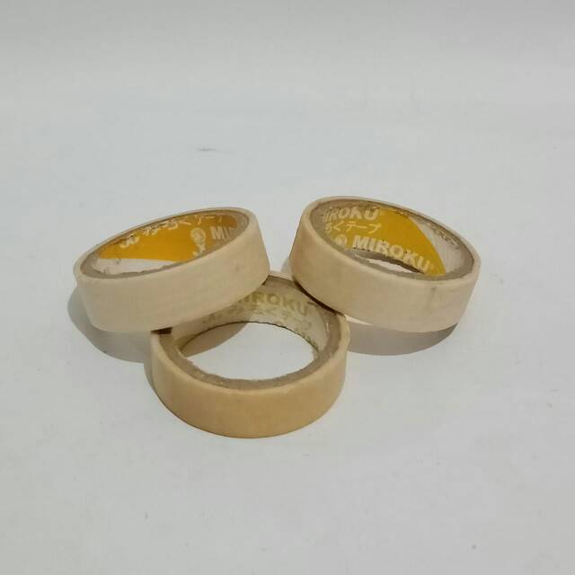 

[ satuan / grosir] Isolasi / solatip kertas / masking tape miroku kecil