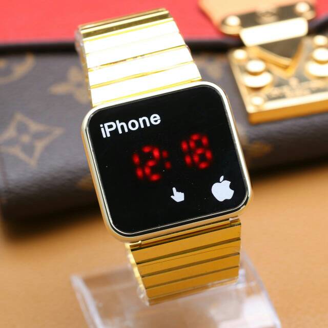 IPHONE TOUCH SCREEN LAYAR SENTUH JAM TANGAN DIGITAL FASHION PRIA WANITA LED SUPER GRADE PREMIUM