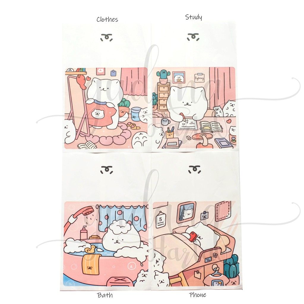 Paper Bag White Bear Tas Kertas Lucu Beruang Putih Unik GH 506202