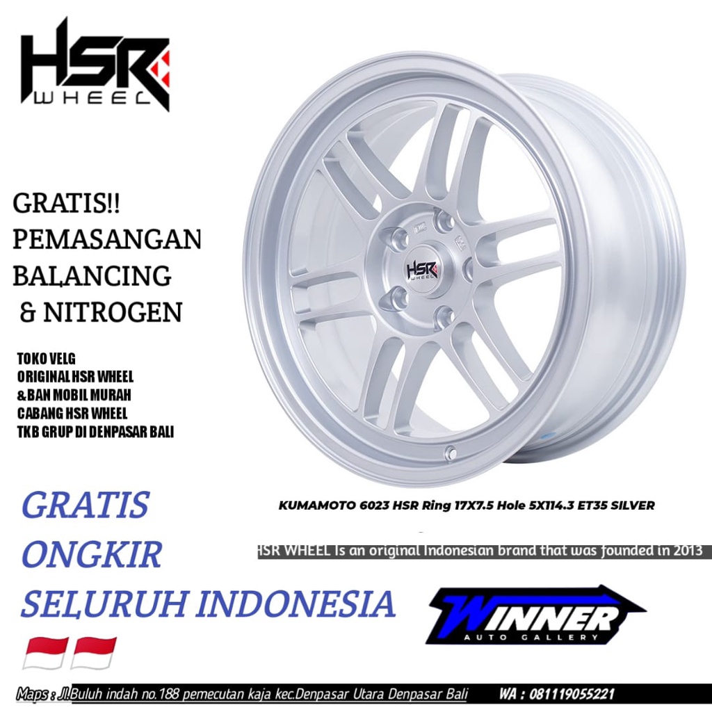 Velg Racing Rpf1 Ring 17 Baut 5x114,3 HSR Wheel Kumamoto