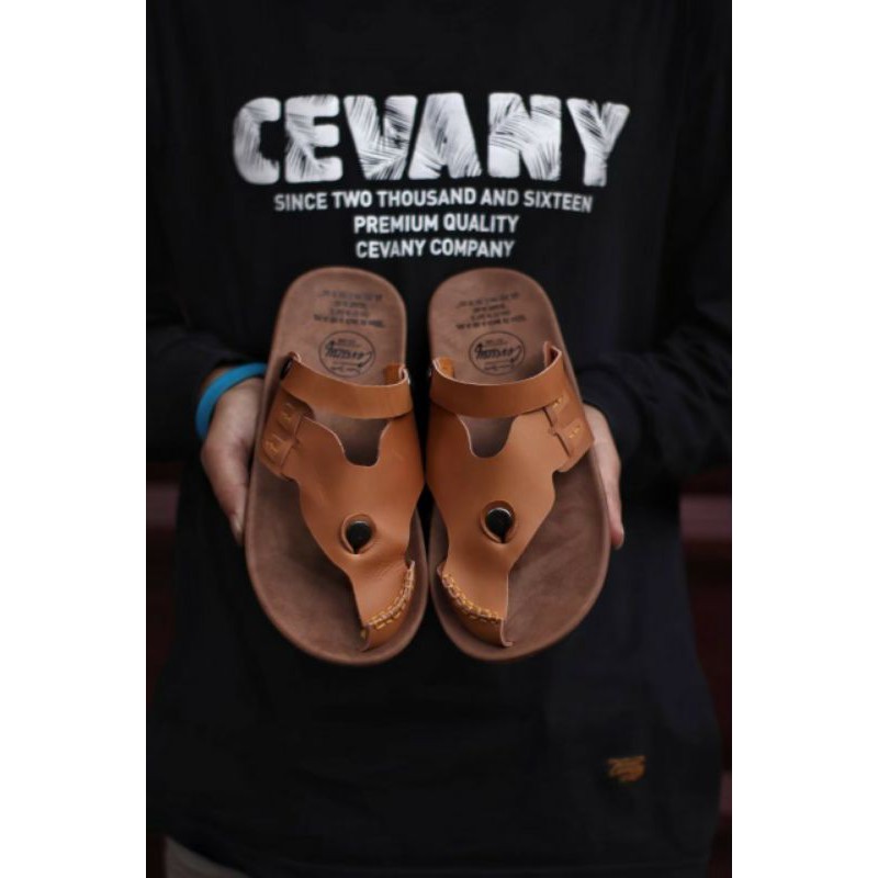 CEVANY LUCKY - Sandal Kulit Pria Original Kulit Asli