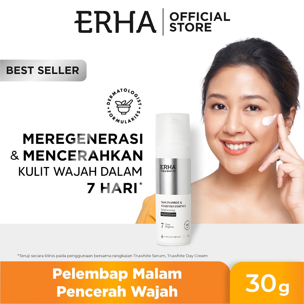 ERHA Truwhite Series : Neck Cream / Toner / Facial Wash / Night Cream - ALD