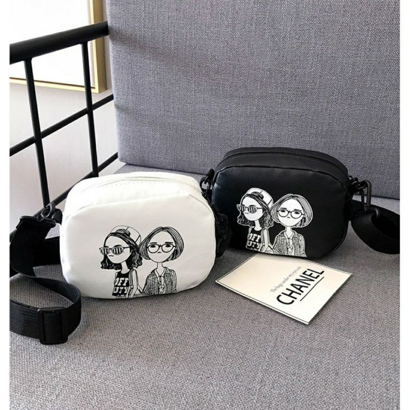 dem_sare / DS1016 QUINN - Tas Selempang Wanita TAS SELEMPANG MOTIF CARTOON TAS