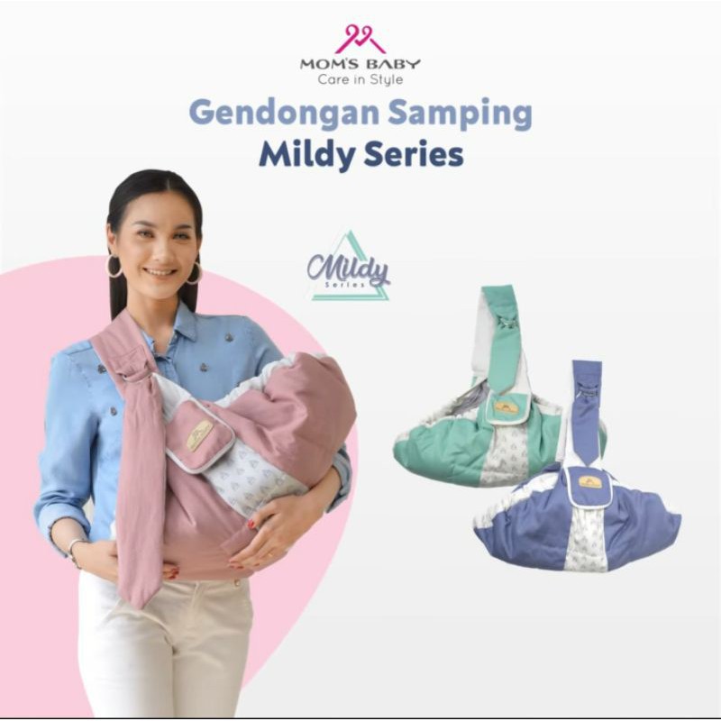 Gendongan Bayi Samping + Kantung Botol Susu Mom's Baby Mildy Series - MBG 1014