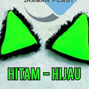 FLASH SALE⚡ KUPING KUCING UNTUK HELM HIJAU STABILO/ HIASAN UNTUK HELM hitam MERAH KUPING KUCING / KU