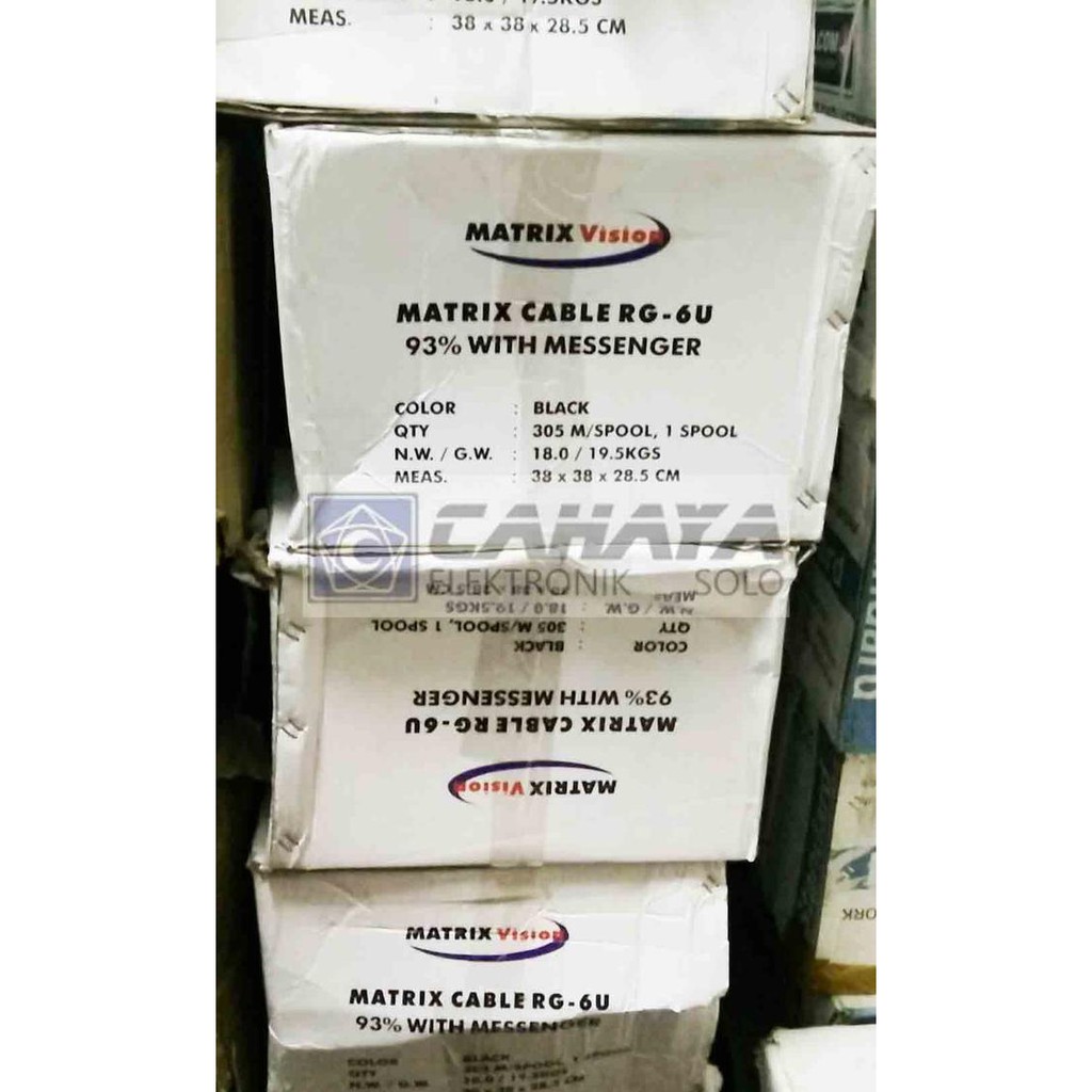 TERBARU Matrix Kabel RG6 93% + MESSENGER Coaxial Jaringan TV Braided