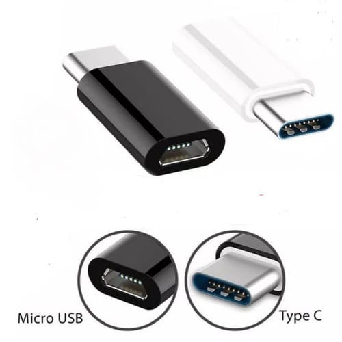 Konektor OTG Sambungan Micro USB To Type C / Tipe C 100% ORIGINAL Converter Micro USB To Type C Original Konektor Mikro USB Ke Tipe C HP37