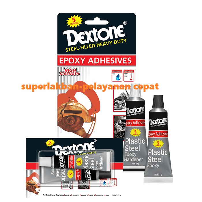 Lem Besi Dextone Epoxy 5 Menit Tahan Panas 120C Super Kuat Waterproof Original