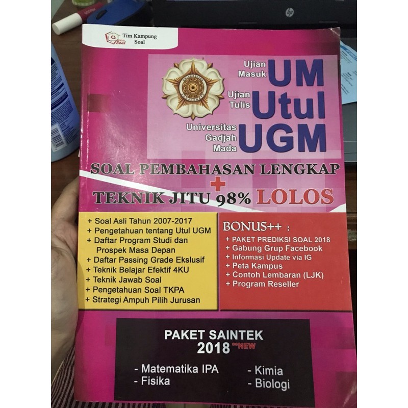 kampung soal UM UTUL UGM 2018 original edisi SAINTEK