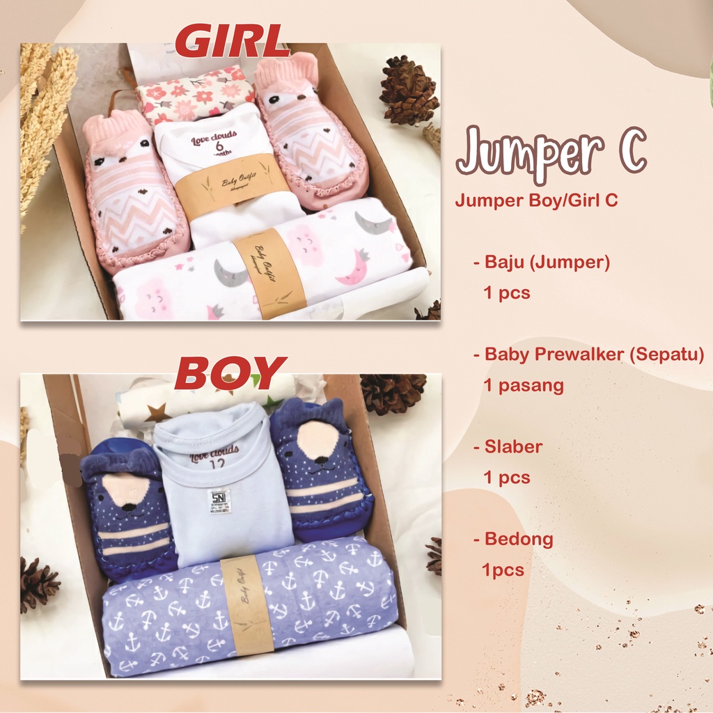 Hampers baby/ hampers bayi/ baby gift/ kado bayi/ baby newborn/ Baby Fairy tale Set-Jumper C