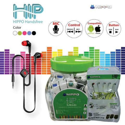 Hippo Hip Handsfree Headset Earphone - Original Hippo