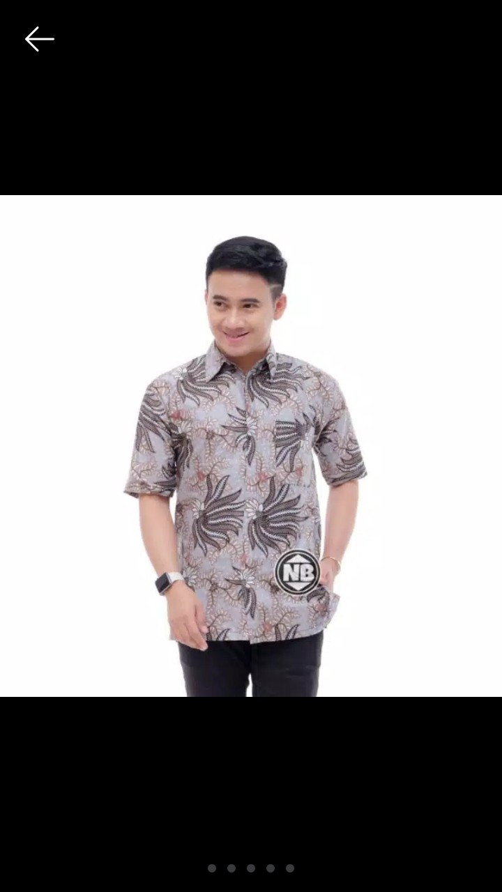 Size M L Xl Xxl Bswart Batik Hrb026 Kenongo Hem Pendek Padi Pekalongan M L Xl Xxl