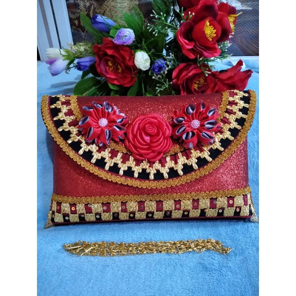 tas wanita / clutch tapis lampung