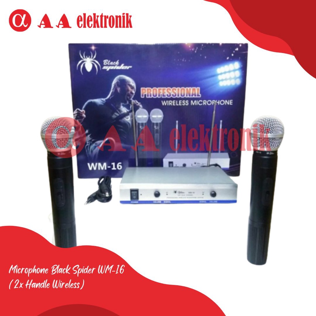Microphone Black Spider WM-16 (2x Handle Wireless)