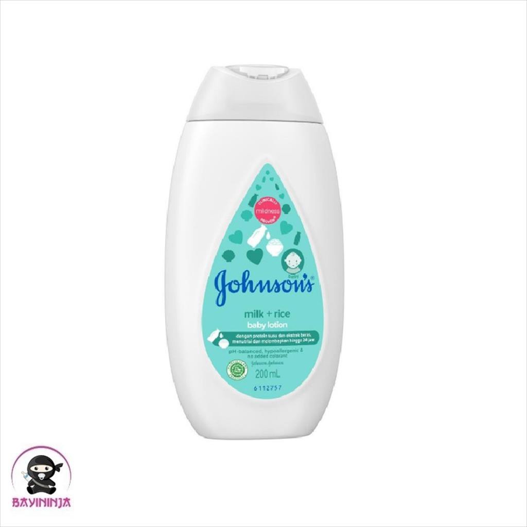 JOHNSONS BABY LOTION MILK+RICE 200ML JJIE02