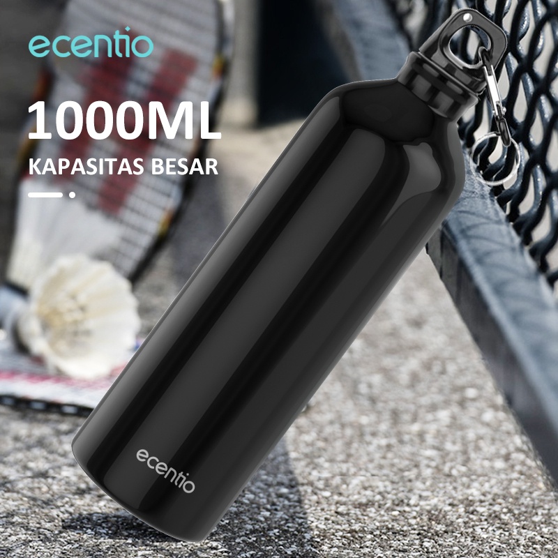 ecentio botol minum olahraga aluminium tumbler anti tumpah botol air minum sepeda botol minum sports water botol 750ml/1000ml