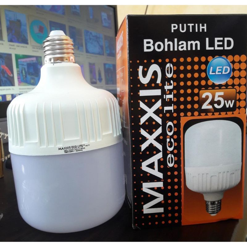 Bohlam Bola Lampu Led TIKI // MAXXIS 5 , 10 ,15 , 20 , 30 Watt // Bola Lampu Led Capsule Murah Cahaya Putih