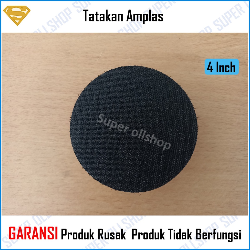 Tatakan Amplas Velcro Gerinda Tangan / Pad Perekat Tempat Tempel Amplas 4 Inch