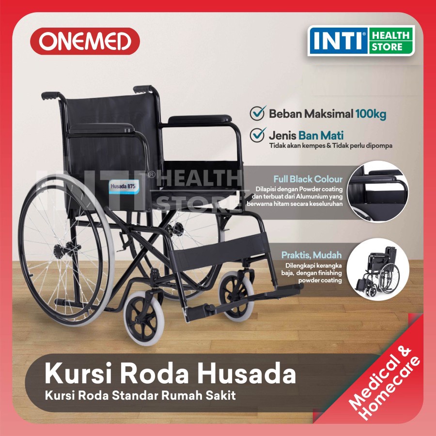 Onemed | Kursi Roda Standard FS 875 | Wheel Chair Standard FS 875 | Kursi Roda Husada