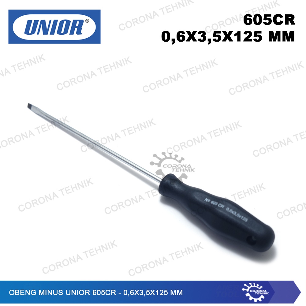 UNIOR 605CR - Sale - Obeng Minus - 0,6x3,5x125 mm