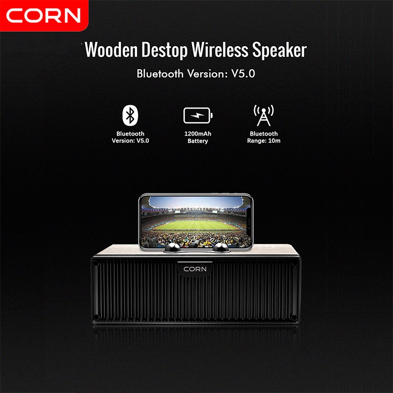 CORN Original YX006 Bluetooth Wireless Speaker Protable Destop Speakers TWS HiFi Waterproof Super Bass Portable Audio Speaker Support TF Card / USB Flash / FM Radio