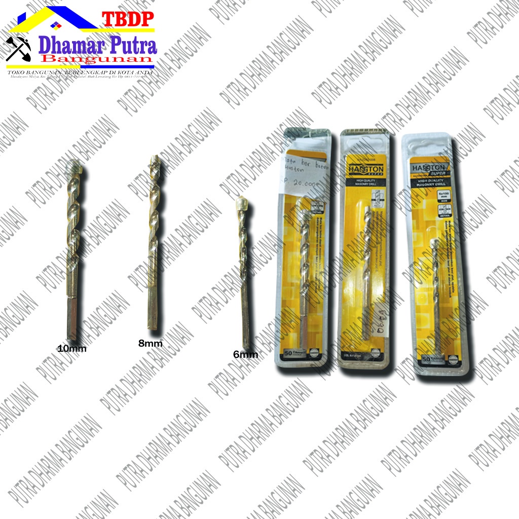 Mata Bor Beton HASSTON / Kepala Bor Beton HASSTON 6mm 8 mm 10 mm