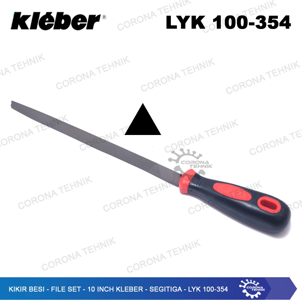 LYK 100-354 - Kikir Besi - File Set - 10 Inch Kleber - Segitiga