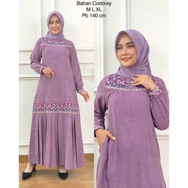 Gamis Bordir Codoray Original / Gamis dewasa / Gamis codoray / Gamis Bordir / Fashion Muslim