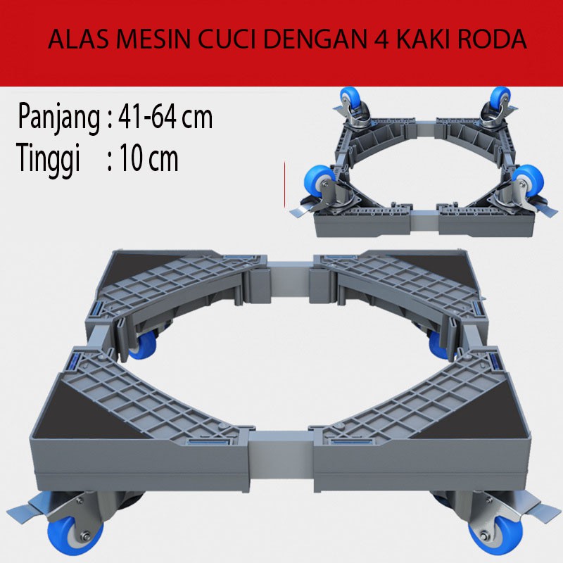 Alas Mesin Cuci/Kulkas Dudukan Mesin Cuci Kaki Kulkas Roda Mesin Cuci