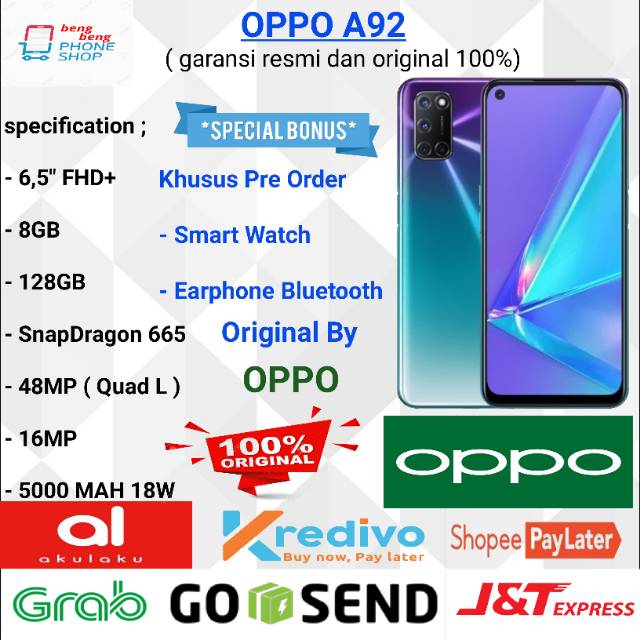 headset bluetooth oppo a92