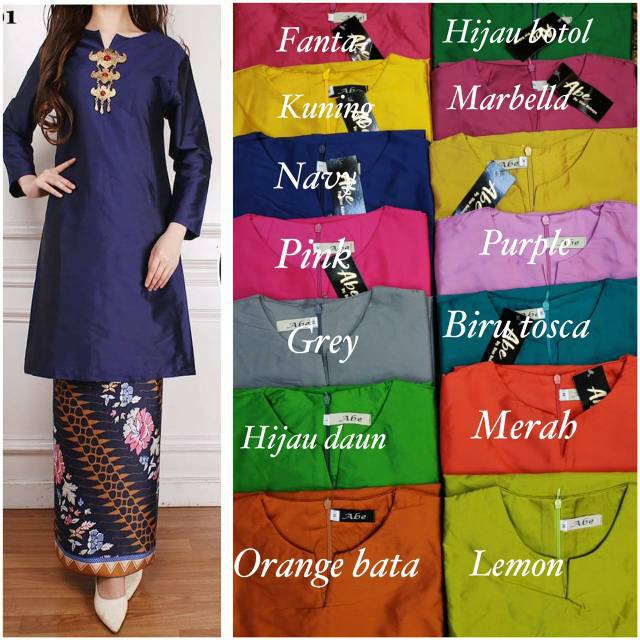 Set. Kebaya Baju Kurung taffeta Iriana