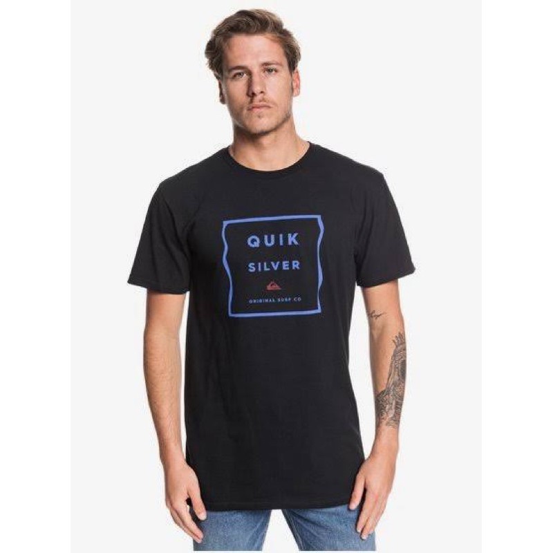QUIKSILVER baju kaos box blur hitam original 100% sale