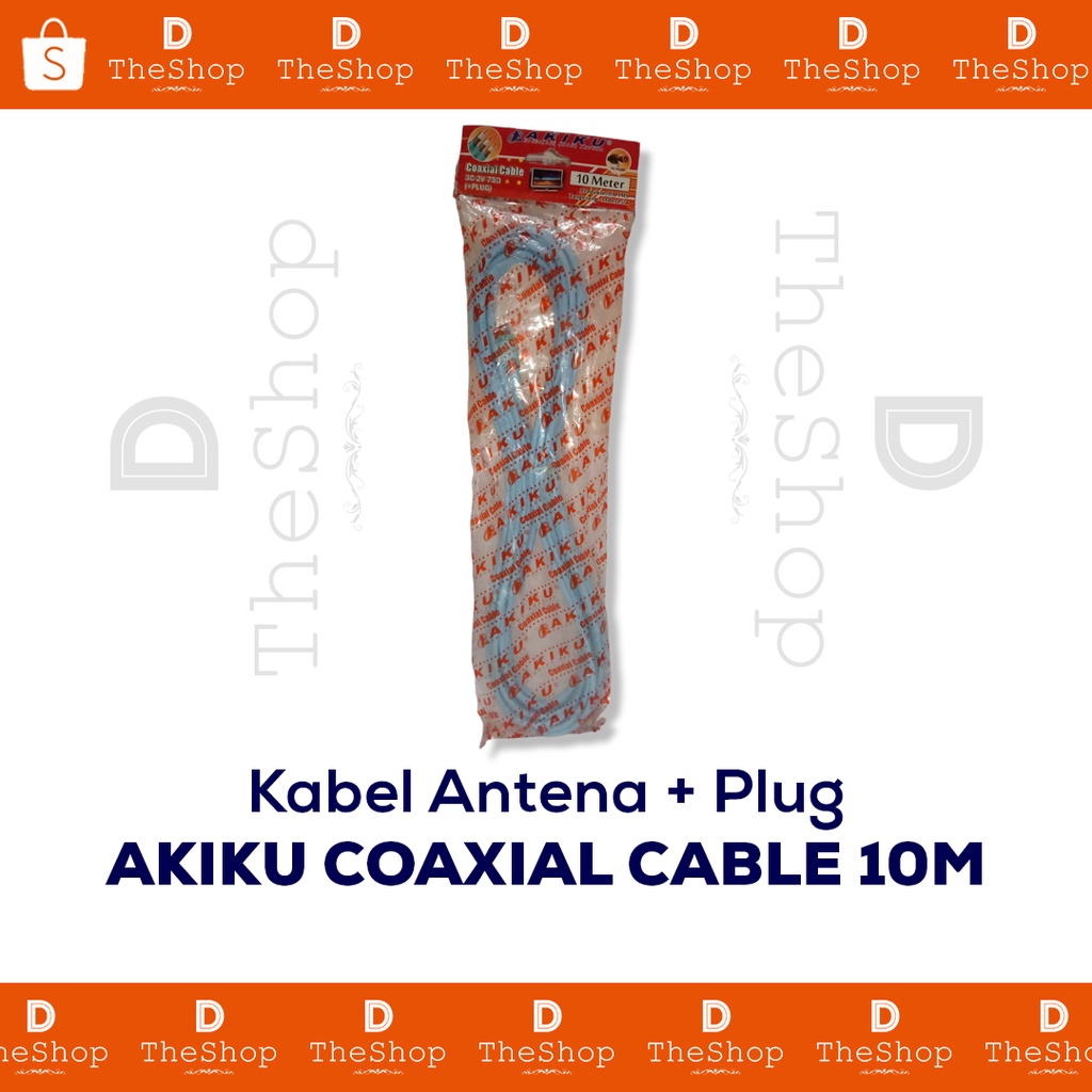 Kabel Antena Akiku 10 Meter Coaxial Cable + Jack Antena