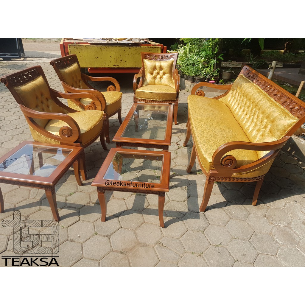 Kursi Tamu Sofa Serina Ukir 3111 Jati