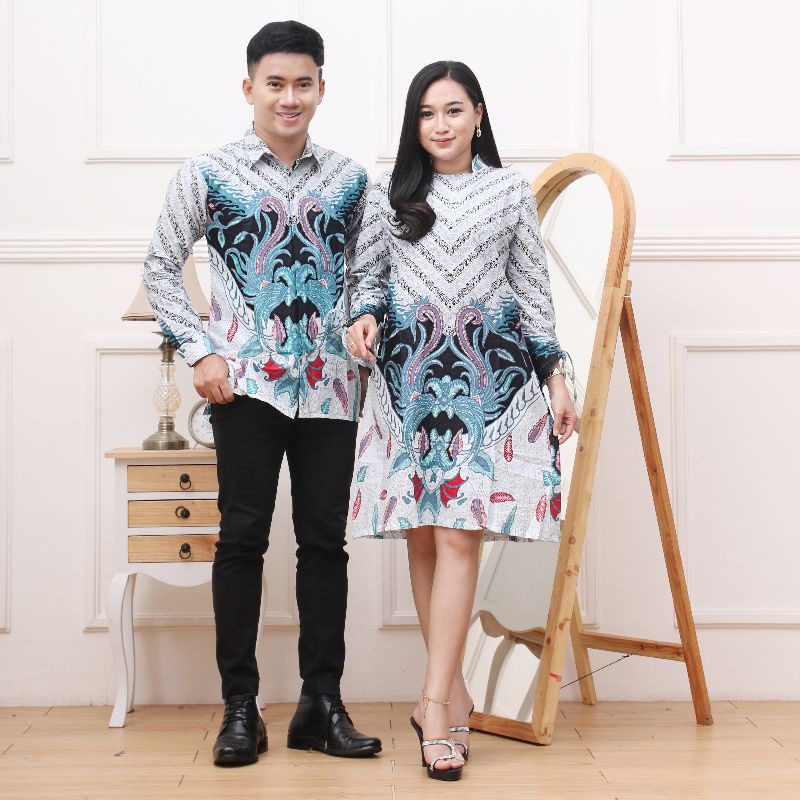 Couple Batik Tunik Kemeja Batik Laris Top