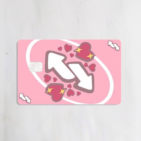 [GAMES] UNO REVERSE PINK Card Sticker Cover Skin  ATM / Debit / Credit / Emoney / Flazz Kartu