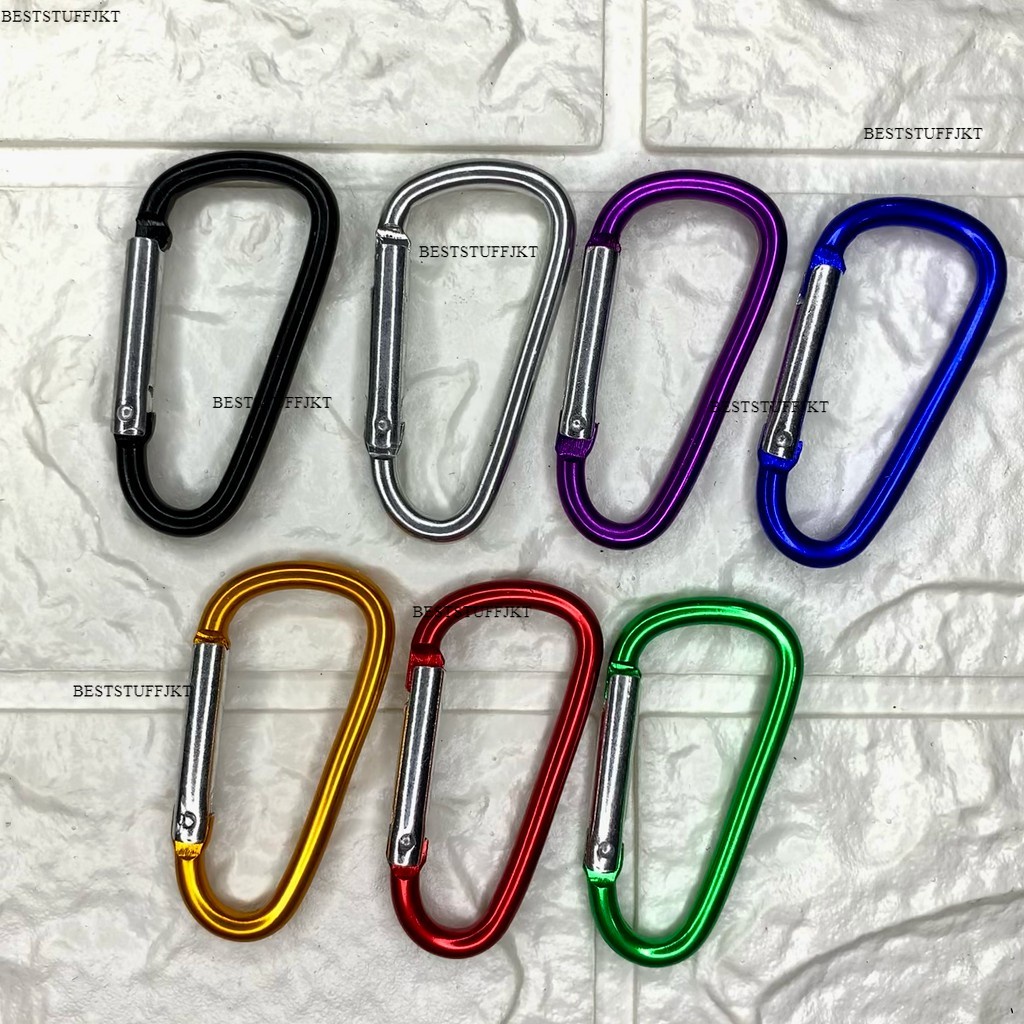 Carabiner 6 Gantungan Aluminium  Tebal Murah