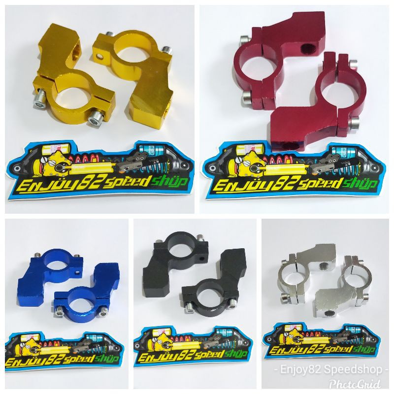 Harga Sepasang Breket Spion Bracket Dudukan Spion Kiri kanan Cnc Universal Drat 14 Honda baut Kunci L