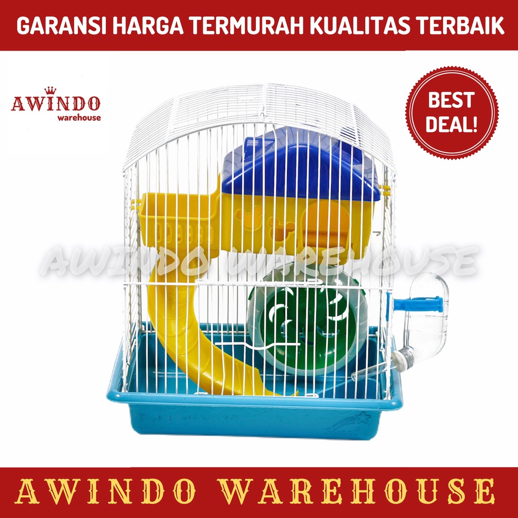 KANDANG HAMSTER 11# - Rumah Kandang Hamster Sugar Glider Landak Mini Tempat Tidur Main Hamster Ori