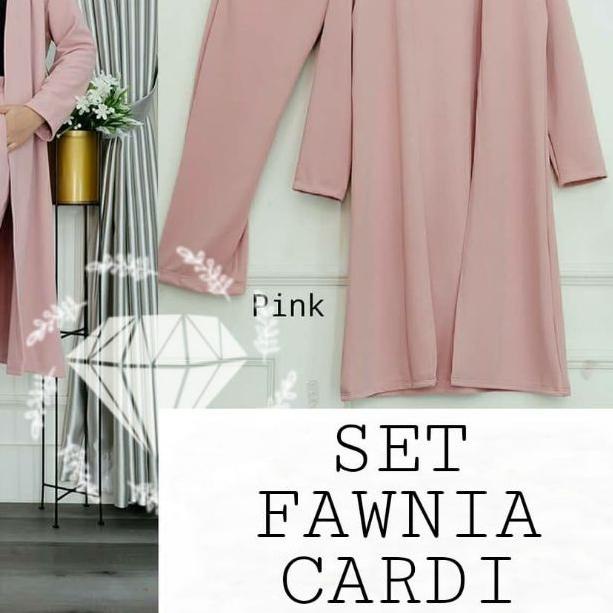 ➳ SET CELANA FAWNIA CARDIGAN, MOSCREPE, GAMIS HIJAB MUSLIM, SETELAN ☝