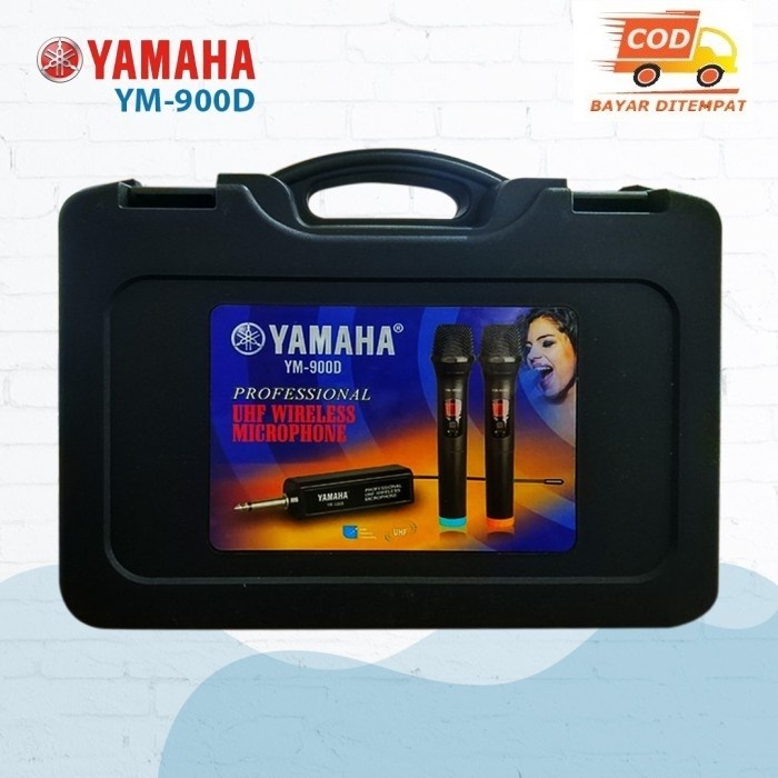 Mic Yamaha YM-900D UHF Microphone Double Wireless Digital Chargher