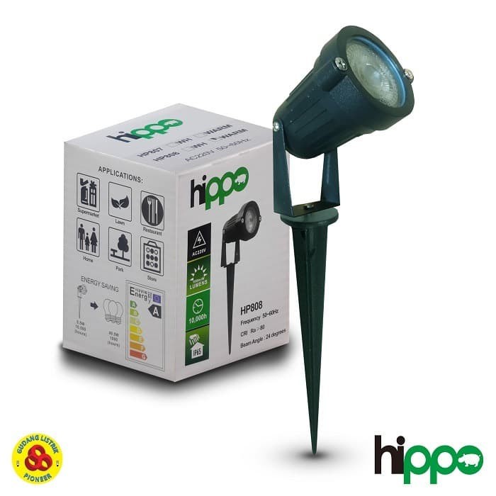 Hippo Garden LED 5W Putih Tancap 220V LED Sorot 5 Watt Spike CDL