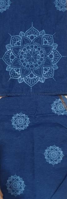 Rok Jeans Anak Motif Sablon Bunga 3-9 Thn