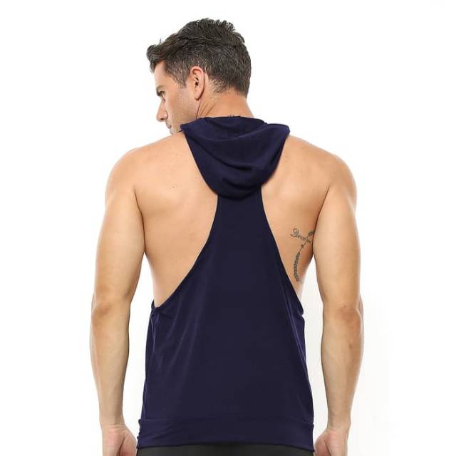 FVS-002DK Sleeveless hoodie sport fitness FLEX dongker