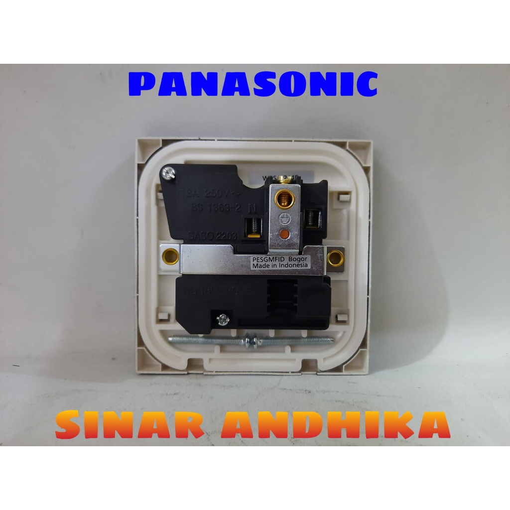 STOP KONTAK AC 13A 250V HITAM STYLE E PANASONIC (ONLY STOP KONTAK) WBSJ 1214B