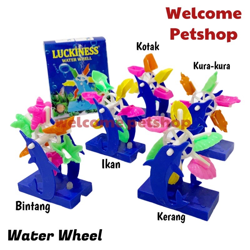 Water Wheel Luckiness / Hiasan Aquarium / Aksesoris Aquarium / Gelembung Air Aquarium / Water Whell