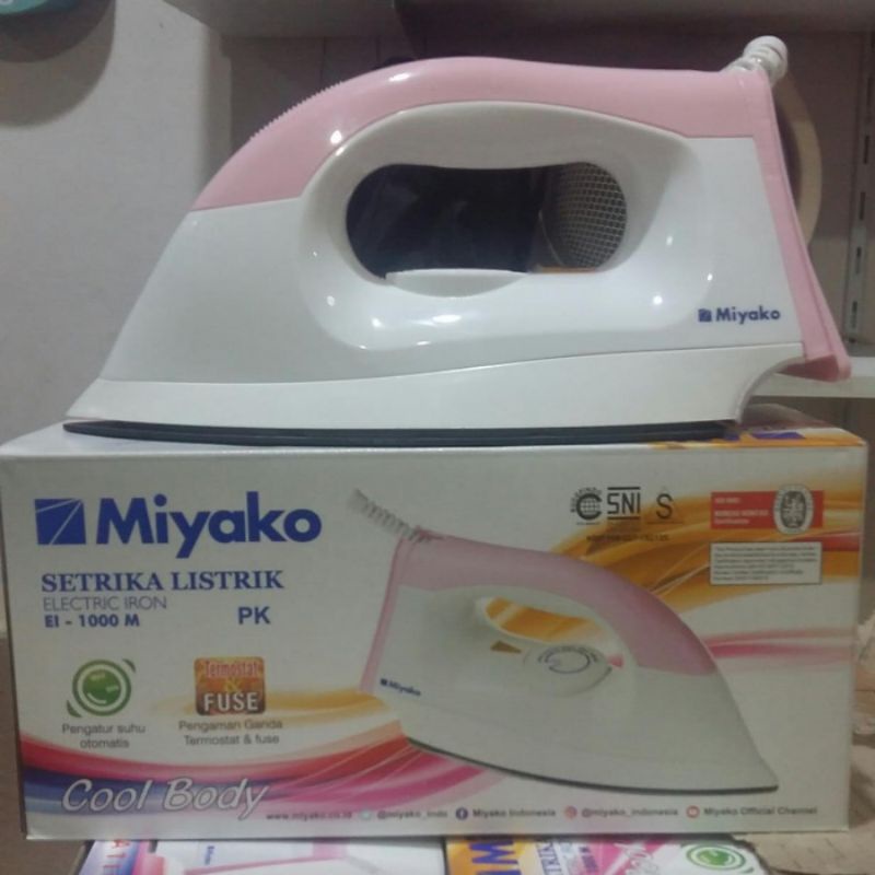 Setrika Miyako EI - 1000 M Setrika dry iron Anti Lengket EI-1000M