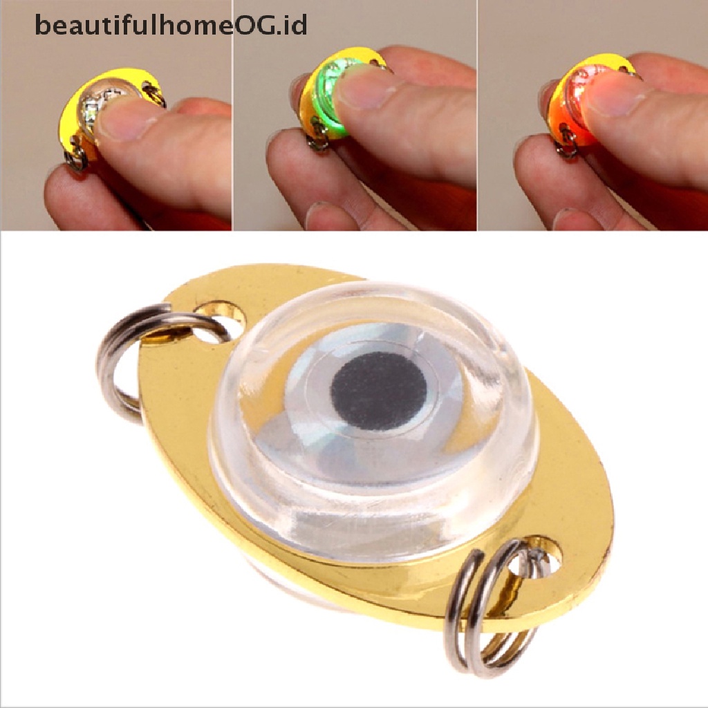 Beautifulhomeog.id / Lampu Flash LED Mini Bawah Air Bentuk Mata Untuk Memancing Cumi-Cumi