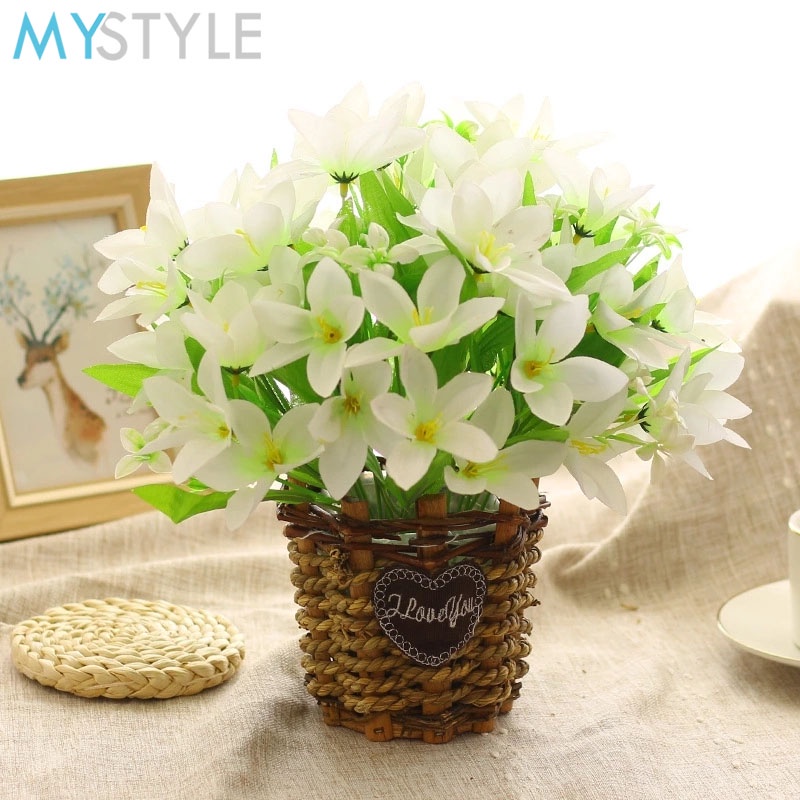 MYSTYLE BUNGA PLASTIK LILY XC6 BUNGA HIAS PLASTIC ARTIFICIAL BUNGA ARTIFISIAL MURAH-8