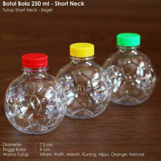 Botol Bola Kosong 250ml Segel | Wadah Kosong Minuman Sabun Gel Handsanitizer Permen | Putar Ulir